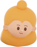 3D People Simple Young Girl Head 