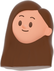 3D People Simple Young Girl Head 